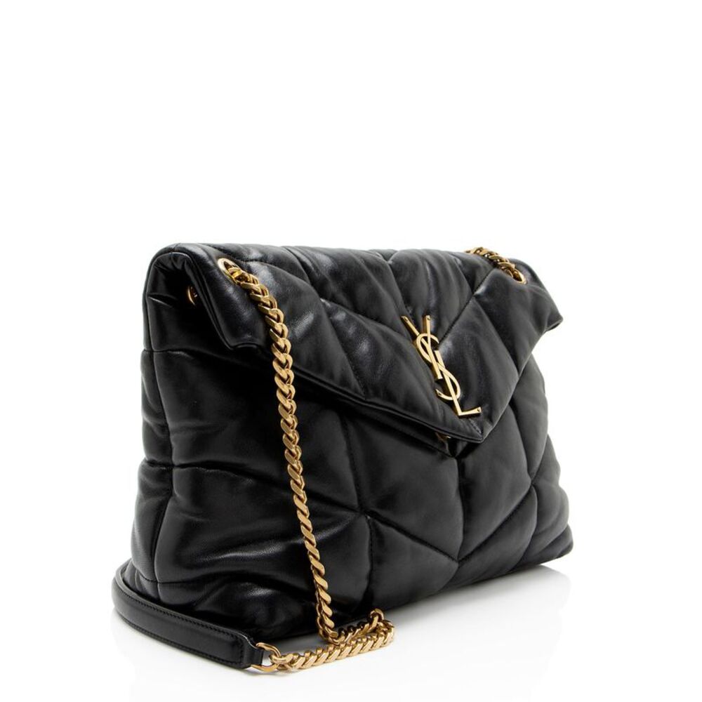 Saint Laurent Lambskin Monogram Puffer LouLou Medium Shoulder Bag - Picture 2 of 12